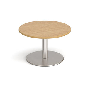 Monza circular coffee table with flat round base
