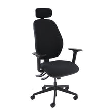 Load image into Gallery viewer, Ortho Pro 600 orthopaedic chair with head rest, upholstered seat and back with fully adjustable arms