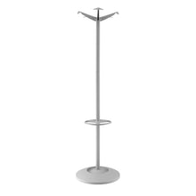 Load image into Gallery viewer, Coat &amp; umbrella stand with 10 coat hooks and 8 umbrella hooks 1720mm high - grey