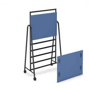 Show acoustic pinboard add-on for mobile A-frame caddy system