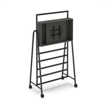 Load image into Gallery viewer, Show media unit add-on with TV bracket for mobile A-frame caddy system