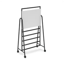Load image into Gallery viewer, Show magnetic whiteboard add-on for mobile A-frame caddy system