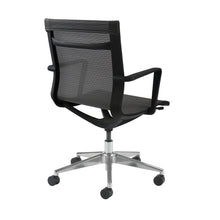 Load image into Gallery viewer, Sirena black mesh meeting chair with chrome base