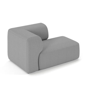 Snuggle modular soft seating large chase sofa with left hand arm and back