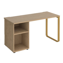 Load image into Gallery viewer, Cairo straight desk with sleigh frame leg and support pedestal