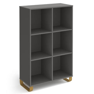 Cairo cube storage unit with open boxes and sleigh frame legs