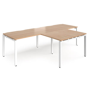 Adapt double straight desks with returns
