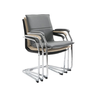 Essen stackable meeting room cantilever chair - Black