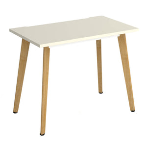 Giza straight desk with wooden legs