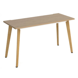 Giza straight desk with wooden legs