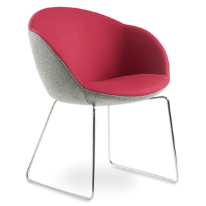 Joss single seater lounge chair - Chrome Base