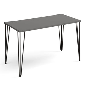 Tikal straight desk with hairpin legs