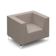 Load image into Gallery viewer, Alban low back single seater sofa with chrome legs