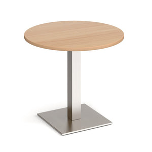 Brescia circular dining table with flat square base