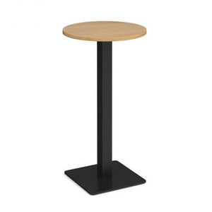 Brescia circular poseur table with flat square base Tables