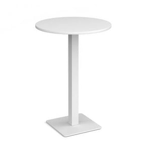 Brescia circular poseur table with flat square base Tables