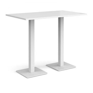 Brescia rectangular poseur table with square bases Tables
