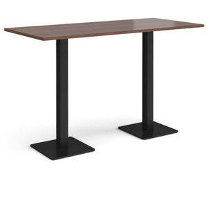 Brescia rectangular poseur table with square bases Tables
