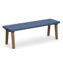 Load image into Gallery viewer, Crew upholstered dining bench 1400mm with three buttons and oak legs