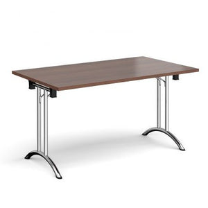 Rectangular folding leg table with curved feet Tables