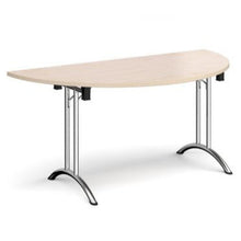Load image into Gallery viewer, Semi circular folding leg table with curved feet Tables