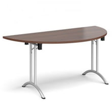 Load image into Gallery viewer, Semi circular folding leg table with curved feet Tables