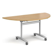 Load image into Gallery viewer, Semi circular deluxe fliptop meeting table Tables