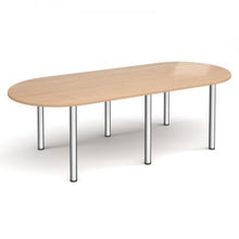 Load image into Gallery viewer, Radial end meeting table with 6 radial legs Tables