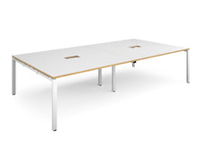 Load image into Gallery viewer, Adapt rectangular boardroom table 3200mm x 1600mm with 2 cutouts 272mm x 132mm