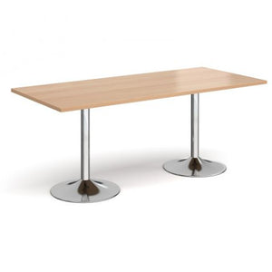 Genoa rectangular dining table with trumpet base Tables