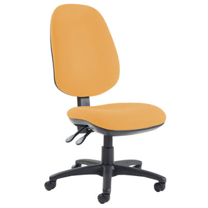 Jota extra high back operator chair with no arms - Black 5 star base