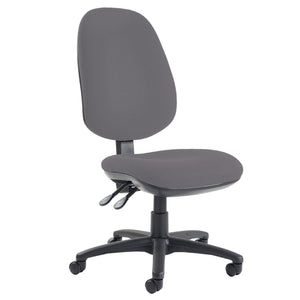 Jota extra high back operator chair with no arms - Black 5 star base
