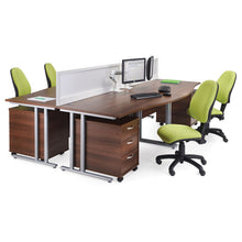 Load image into Gallery viewer, Maestro 25 straight desk with 2x three drawer pedestals and cantilever leg frame