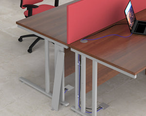 Maestro 25 left hand ergonomic desk with cable managed leg frame