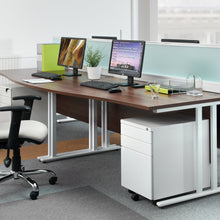 Load image into Gallery viewer, Maestro 25 right hand wave desk with 2 drawer pedestal