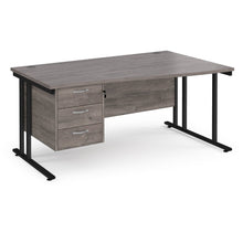 Load image into Gallery viewer, Maestro 25 right hand wave desk with 3 drawer pedestal