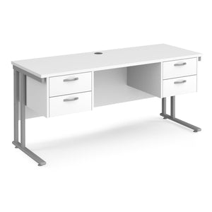 Maestro 25 straight desk with two x 2 drawer pedestals