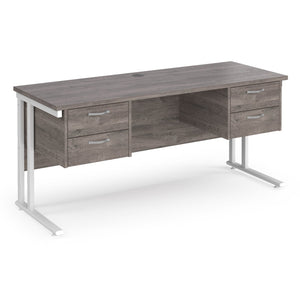 Maestro 25 straight desk with two x 2 drawer pedestals
