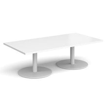 Load image into Gallery viewer, Monza rectangular coffee table with flat round bases Tables