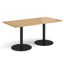 Load image into Gallery viewer, Monza rectangular dining table with flat round bases Tables