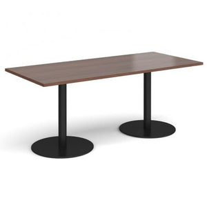 Monza rectangular dining table with flat round bases Tables
