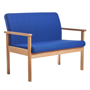 Meavy modular beech wooden frame double chair Reception & Soft Seating