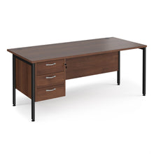 Load image into Gallery viewer, Maestro 25 straight desk with 3 drawer pedestal and H-frame