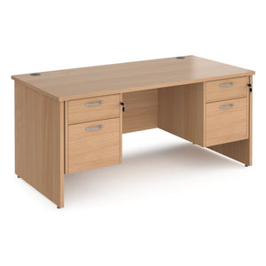 Maestro 25 panel end leg 800mm desk with 2x two drawer pedestals