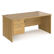 Load image into Gallery viewer, Maestro 25 panel end leg Straight Desk with two drawer pedestal
