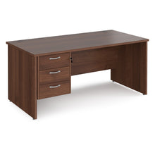 Load image into Gallery viewer, Maestro 25 - Panel End Leg Straight Desk with Three Drawer Pedestal.