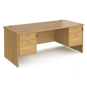 Maestro 25 panel end leg 800mm desk with 2x two drawer pedestals