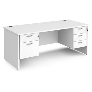 Maestro 25 panel end leg 800mm desk with two & three drawer pedestals