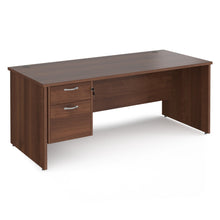 Load image into Gallery viewer, Maestro 25 panel end leg Straight Desk with two drawer pedestal