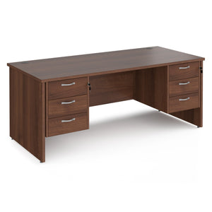 Maestro 25 panel end leg 800mm desk with 2x three drawer pedestals